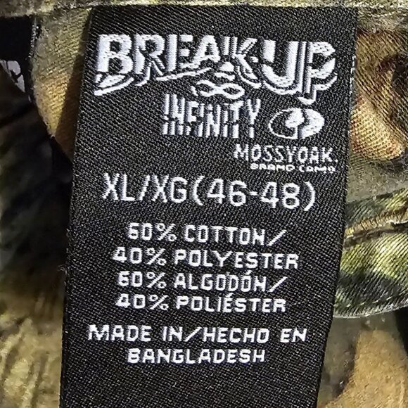 Mossy Oak Break Up Infinity Long Sleeve Button-Up Camouflage Shirt 2XL - Picture 7 of 9